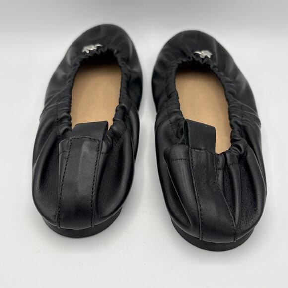 Free People Women’s Gemini Ballet Flats Black Leather Toe Charms Italy Size 9 - Picture 4 of 14